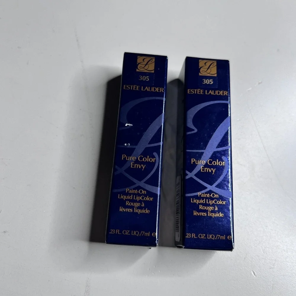 Lot 2 Estee‎ Lauder Pure Color Envy Liquid Vinyl LipColor 305 Patently Peach NIB